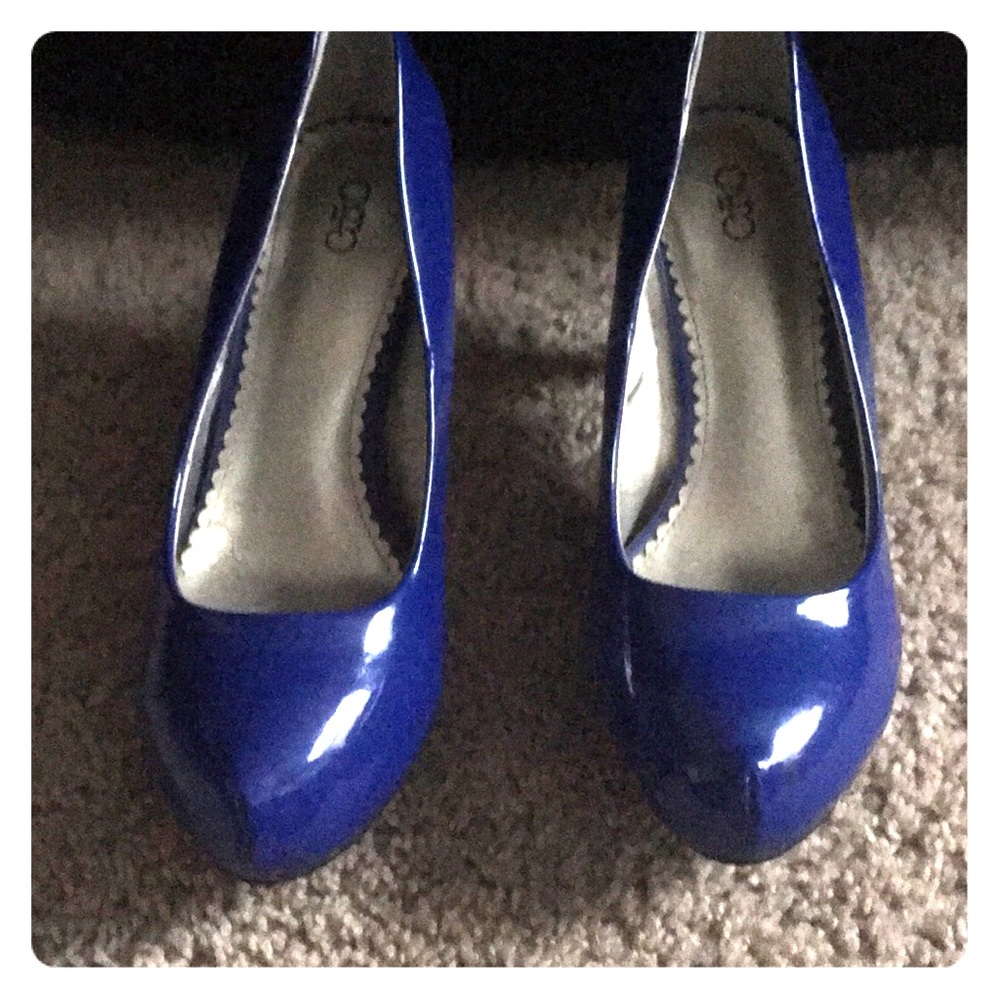 Royal Blue Platform Shoes